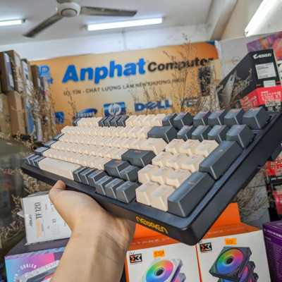 Bàn phím cơ NEWMEN GM328 Grey-White Red switch - Hàng Chính Hãng