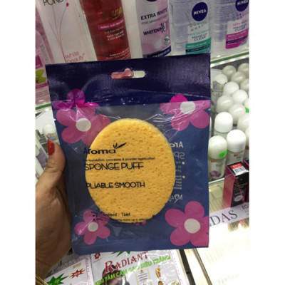 Bông rửa mặt bọt biển massage mặt Aroma tặng kèm móc khoá