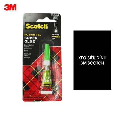 Keo dán siêu dính AD113 3M Scotchtrong suốt, dạng loãng, mau khô, 2g/tuýp