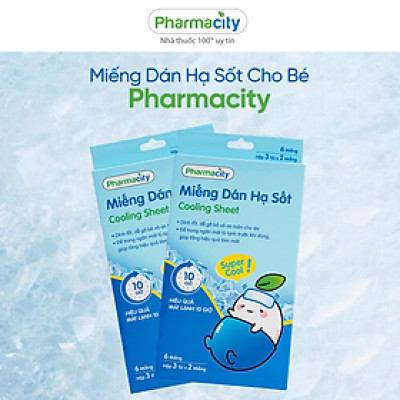 Miếng dán hạ sốt cho bé Pharmacity (Hộp 6 miếng)