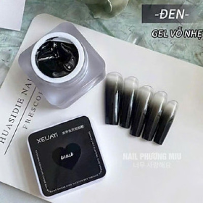 Gel Dặm Lẻ Màu Đen Trắng, Đỏ Hồng Ombre Móng XEIJAYI Đặc Mịn Có Thể Vẽ, Không Cần Pha Bột