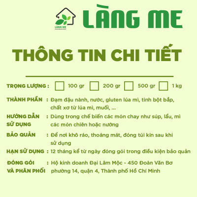 Bò Viên Chay Loại Ngon ( 1 Kg và 5 Kg ) , Thực Phẩm Chay Ngon Thành Phần Tự Nhiên Không Chất Bảo Quản Không Biến Đổi Gen Sườn Non Chay Làng Me