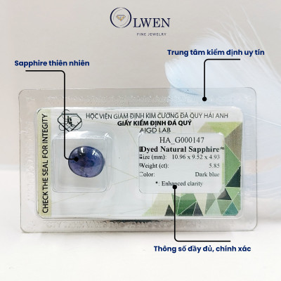 Viên đá Sapphire thiên nhiên HA-G000147