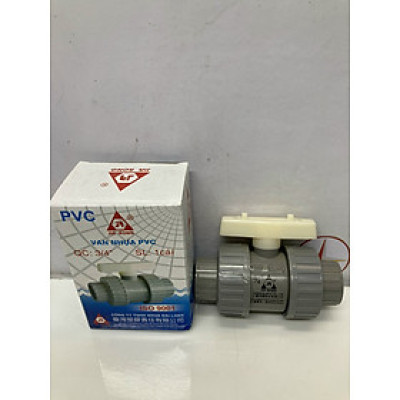 Van hai (2) đầu rắc co 27 nhựa PVC Jiarong _ UB006