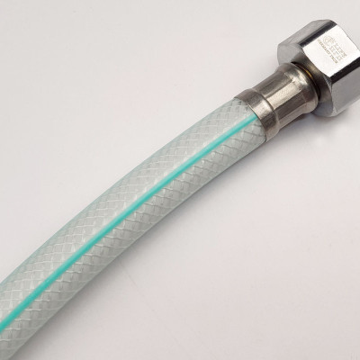 Dây cấp nước nhựa bọc bố dù chịu áp cao dài 60cm Eurolife EL-DCN60 (Trắng xanh)