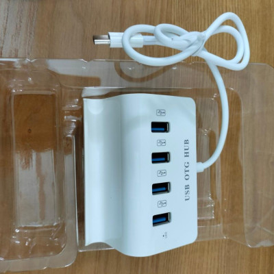 Hub OTG Chia 4 Cổng USB Đầu Type C Có Giá Đỡ Điện Thoại
