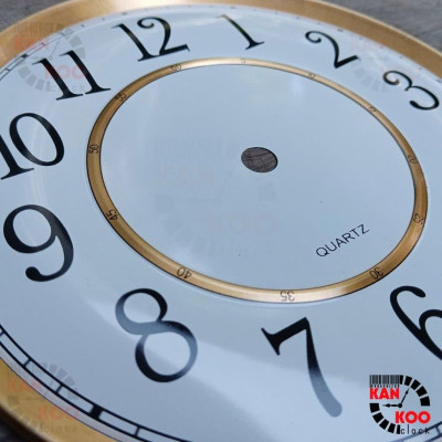 Mặt số đồng hồ treo tường nhôm màu trắng, dập nổi kiểu số HỌC TRÒ 18cm