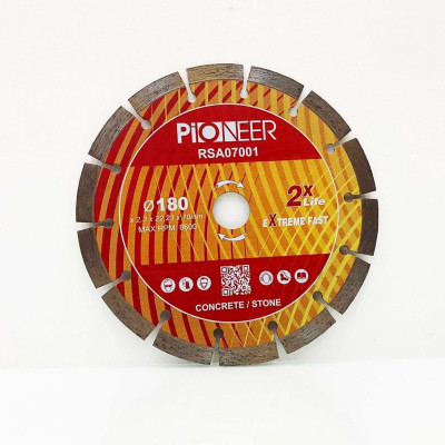 LƯỠI CẮT GẠCH - ĐÁ RSA07001 14 răng  đường kính phi Ø 180mm công nghệ ép nóng cao cấp