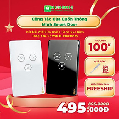 Công Tắc Cửa Cuốn Datic Smart Door Điều Khiển Từ Xa Bằng Điện Thoại, Thương Hiệu Hunonic, Hàng Việt Nam