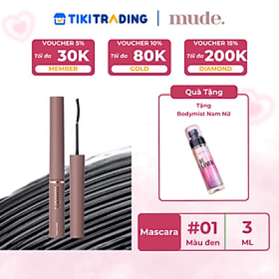 Mascara Chuốt Cong Dài Dày Mi Tự Nhiên Mude Inspire Skinny Curling Mascara (3ml)