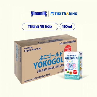 Thùng 48 hộp sữa YOKOGOLD pha sẵn 110ml