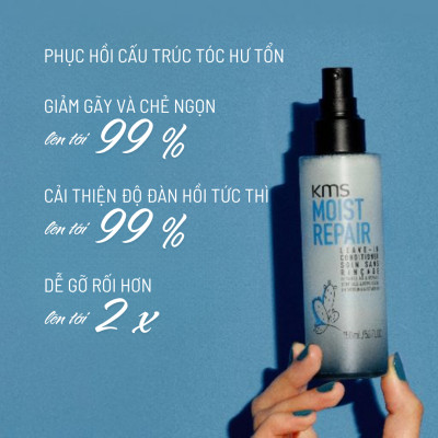 Xịt Dưỡng Ẩm Goldwell KMS Moistrepair Nuôi Dưỡng Và Phục Hồi Tóc Hư Tổn Lên Tới 99% - 150ml
