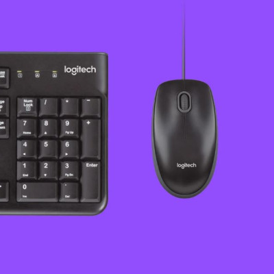Bộ bàn phím và chuột máy tính có dây Logitech B100/ K120- Hàng chính hãng