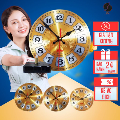 [COMBO 03 MÓN] Bộ máy đồng hồ treo tường kim trôi – Mặt nhôm D20 – Kim mã 8097 – Lắp ráp DIY