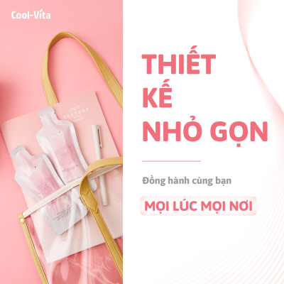 Nước Uống Collagen Peptide 3000mg Coolvita Hỗ Trợ Trẻ Hóa Sáng Da, Hỗ Trợ Dưỡng Tóc và Móng Kết Hợp Vitamin B3 (45ml× 7 túi)/hộp