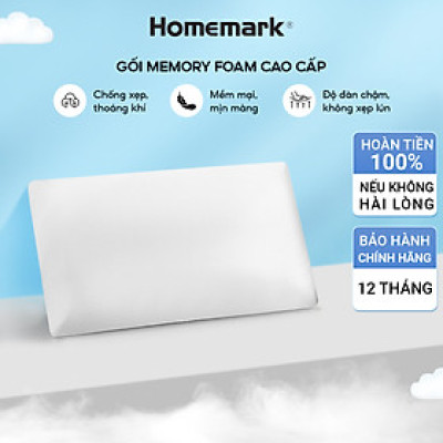 Gối Memory Foam Homemark Cao Cấp – Giảm Đau Vai Gáy, Nâng Đỡ Cổ, Thoáng Khí, Siêu Êm Ái