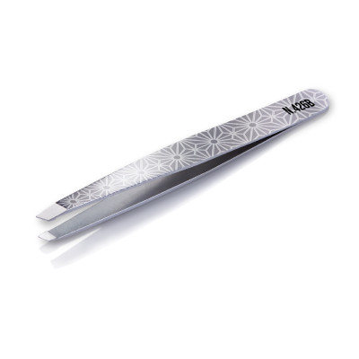 Nhíp Inox Nhổ Lông Mày Đầu Xéo Cao Cấp KỀM NGHĨA N.426 - Hoa Văn