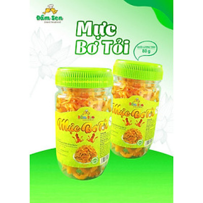 Đặc Sản Bình Thuận  - [Ocop] Mực Bơ Tỏi Đầm Sen - 80G - Ocop 4 Sao
