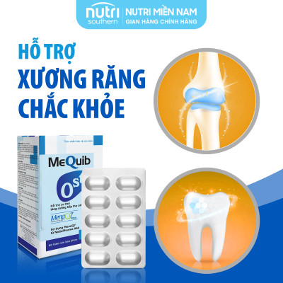 Vitamin D3 K2 MK7 MenaQ7 Và Canxi MEQUIB OST - Hỗ Trợ Tăng Cường Hấp Thu Canxi, Tăng Trưởng Chiều Cao và Phòng chống loãng xương (hộp 60 viên)