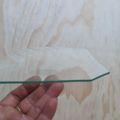 Kính CONG (MO) hình bát giác NGANG (bằng thủy tinh 2mm) dùng cho đồng hồ treo tường, đồng hồ cổ, đồng hồ  treo tường mặt hình bát giác đứng