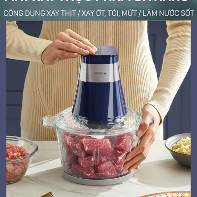 Máy Xay Thịt 2 Lưỡi Kép Yoice Y-JR65 (2L) - Hàng chính hãng