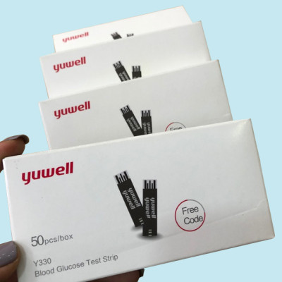 Bộ test 50 kim + 50 que thử đường huyết YUWELL dùng cho máy đo đường huyết Yuwell Accusure 710 chính hãng
