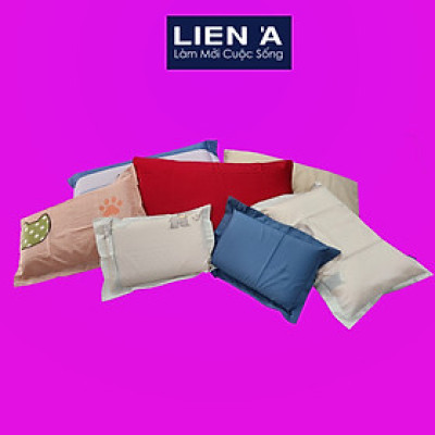 Vỏ Gối Đầu Liên Á Oval - Vỏ Gối Nằm Cotton 100%