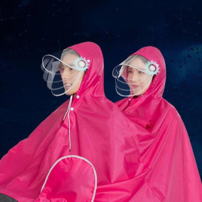Áo mưa phản quang 2 đầu có kính che mặt - Giao màu ngẫu nhiên