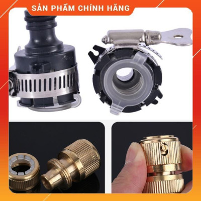 ️ Bộ dây vòi xịt nước rửa xe, tưới cây , tăng áp 3 lần, loại 15m 206319 đầu đồng, cút đồng nối nhựa đen