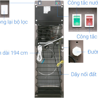 Cây nước nóng lạnh Toshiba RWF-W1830UVBV(T) - Bình gắn dưới - Diệt khuẩn bằng tia UV - Điều khiển cảm ứng - Chỉnh được nhiệt độ nước - Cảm biến ánh sáng, tiết kiệm điện 20% - Hàng chính hãng, bảo hành 12 tháng