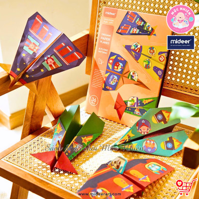Giấy gấp Origami Thủ Công Hình Các Con Vật và Máy Bay cho bé - Mideer Origami Planes and Animals