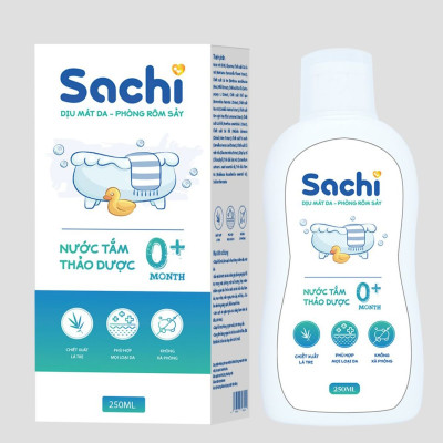 Nước tắm thảo dược Sachi O+ 250ml cho bé