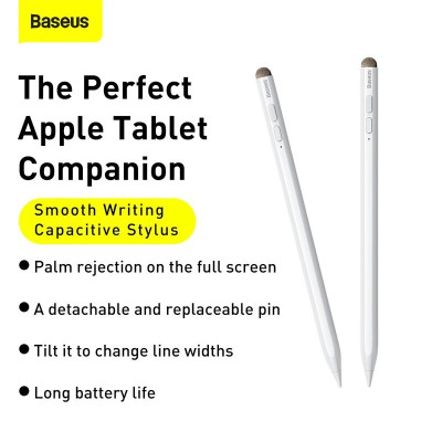 Bút cảm ứng Baseus Smooth Writing Capacitive Stylus dùng cho iPat Pro/ Smartphone/ Tablet Android (Active + Passive Version, Magnetic Adsorption, Tilt & Strength sensitive) - Hàng Chính Hãng