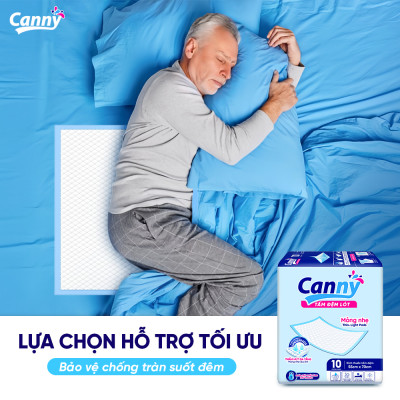 Tấm Đệm Lót Người Lớn CANNY Siêu Mềm Mại, Siêu Thấm, Kháng Khuẩn (10 miếng/gói)