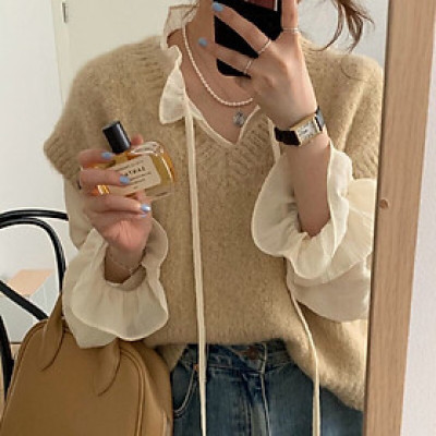 Áo Gile Dệt Kim Len Thời Trang Hàn Quốc