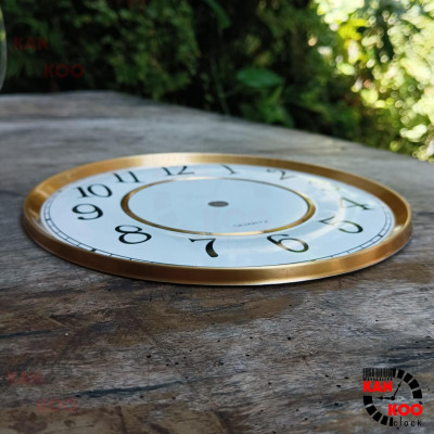 Mặt số đồng hồ treo tường nhôm dập nổi kiểu số HỌC TRÒ đường kính 18cm