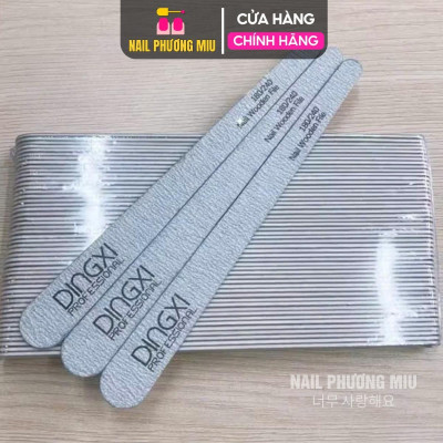 Dũa Mỏng DINGXI Màu Xám Độ Nhám 180/240 Chuyên Dụng Làm Nail Tiện Lợi, Xốp Cao Cấp Tạo Form Làm Nhám Bề Mặt Móng
