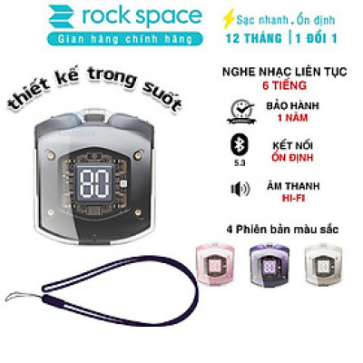 Tai nghe Bluetooth nhét tai không dây TWS Rockspace Air Bubble nghe nhạc lên đến 20h hàng chính hãng bảo hành 12 tháng