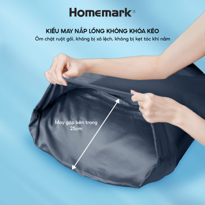 Cặp Vỏ Gối Nằm Lụa Tencel 60s Cao Cấp Homemark 50x70cm - Mềm Mịn, Thoáng Mát, Chống Nhăn PL1