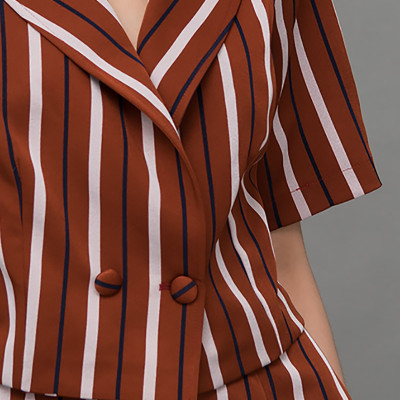 Áo Khoác Blazer Nữ Thời Trang Croptop Kaki Maxivic, La Mộc - LM62178A