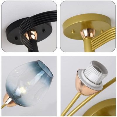 Đèn trần MELODA thân vàng trang trí nhà cửa hiện đại - kèm bóng LED chuyên dụng