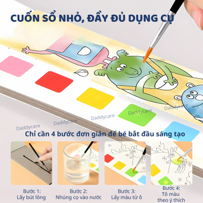 Tranh Tô Màu Nghệ Thuật Cho Bé Mideer Watercolour Painting, Đồ Chơi Thủ Công cho bé 3,4,5,6,7 tuổi