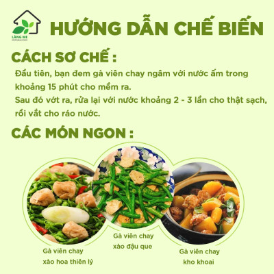Gà Viên Chay Loại Ngon ( 1 Kg và 5 Kg )  , Thực Phẩm Chay Ngon Thành Phần Tự Nhiên Không Chất Bảo Quản Không Biến Đổi Gen Sườn Non Chay Làng Me