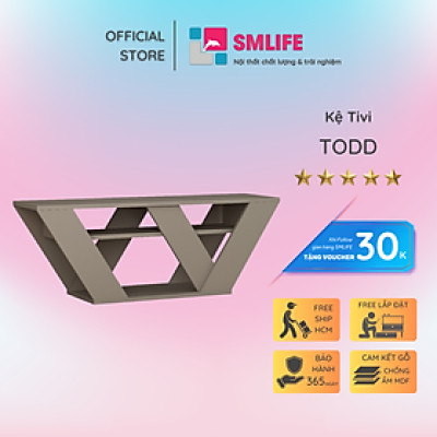 Kệ TV gỗ MDF phòng ngủ thiết kế tiện dụng SMLIFE Todd
