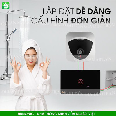 Công Tắc Chống Giật Bình Nóng Lạnh Thông Minh Luxury - CTCG-LUXCN