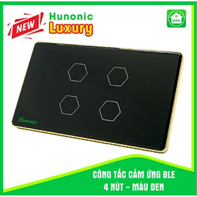 Công tắc thông minh LUXURY 4 nút đen - hàng chính hãng