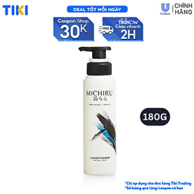 Dầu Xả Michiru Ngăn Gãy Rụng 95% & Làm Dày Tóc Dành Cho Da Đầu Nhờn 180g