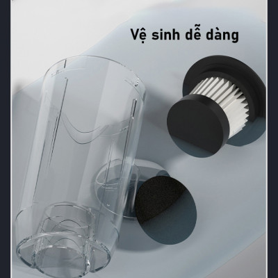 Máy hút bụi cầm tay Rhino VC101 mini gia đình tiện lợi - Hàng chính hãng