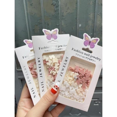 Charm Nơ Nhựa Mix Màu Làm Nail, Chất Liệu Nhựa Cao Cấp, Set Trang Trí Móng Nhiều Màu Sắc Tươi Sáng Dành Cho Thợ Làm Nail Nữ Women