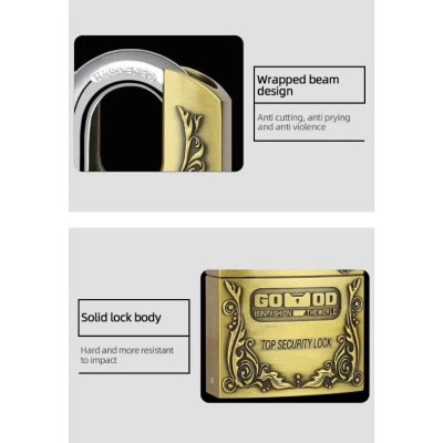 Ổ Khóa Chống Cắt Thép Không Gỉ Anbangde C3-50H - Chìa Mã Hóa 10 Lớp